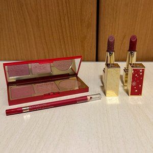 Estee Lauder Holiday kit, Blush, lip pencil, 2 lipsticks